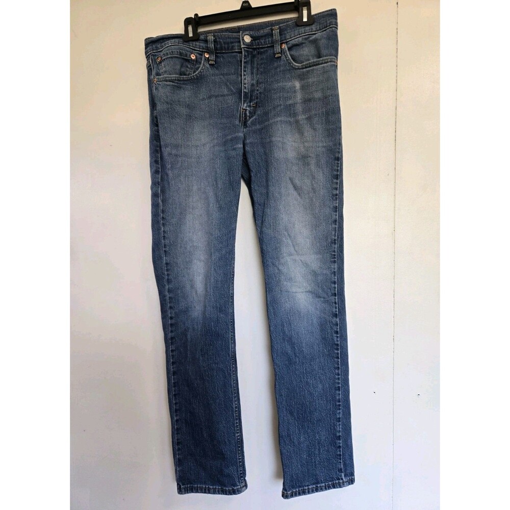 Levis 511 Jeans Mens 34x34 Blue Straight Leg Denim Casual